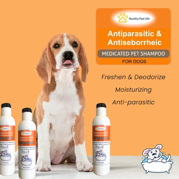 Antiparasitic & Antiseborrheic Dog Shampoo (8 fl oz) 8 fl oz - PawsPlanet Australia