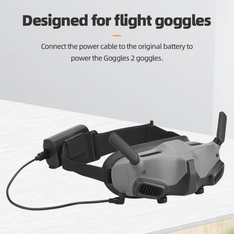 Battery Clip Holder & Short Power Cable for DJI FPV,Avata Goggles 2,V2, V1 Accessories FPV Drone Combo Battery Bracket Clip Fixing Case (For Goggles 2) For Goggles 2