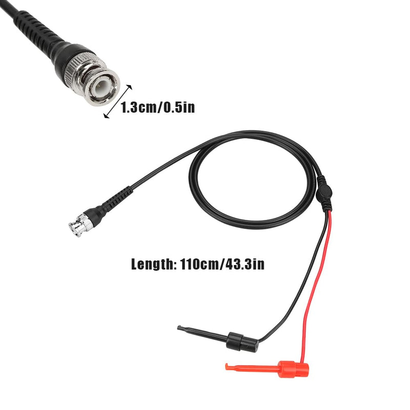 Joyzan BNC to Test Hook Clips, Mini Dual Probe Coaxial Cable Leads Set P1020 Testing Plunger Probes Ended IC Male Plug Oscilloscope Minigrabber Accessories 50Ω Coax Machine Signal Generator Multimeter