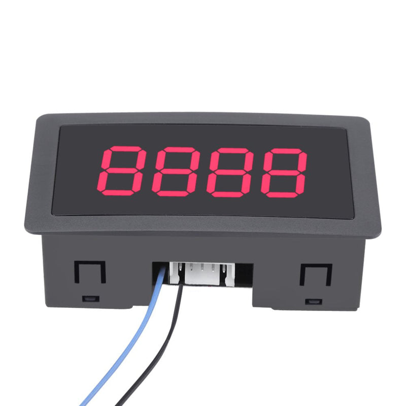 DC 8-24V Digit Counter, 4 Digit LED Digital Display 0-9999 Up/Down Plus/Minus Panel Counter Meter with Cable (Red) Red