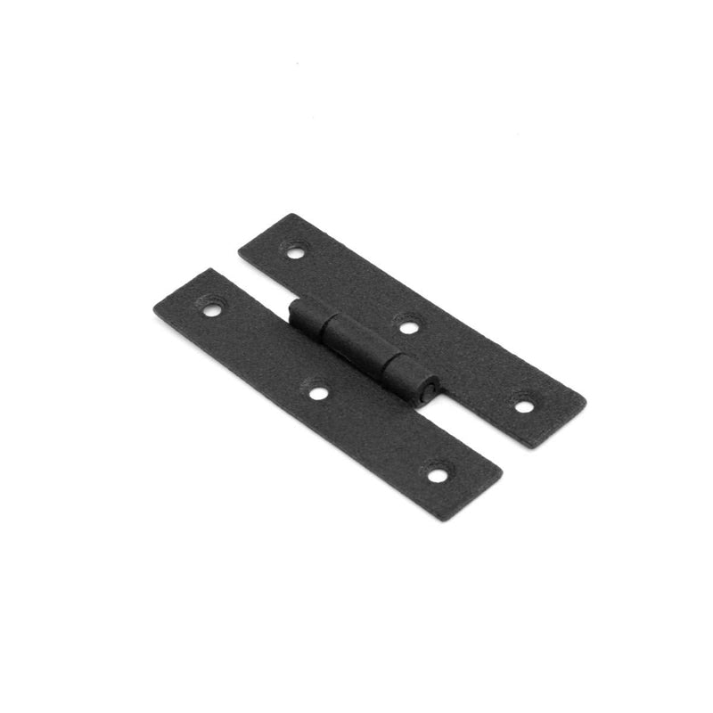 Renovators Supply Manufacturing Pack of 10 Black Wrought Iron H Cabinet Hinge 3 Inch Flush Mount Antique RSF Finish Hardware for Cupboard Wardrobe Furniture Doors