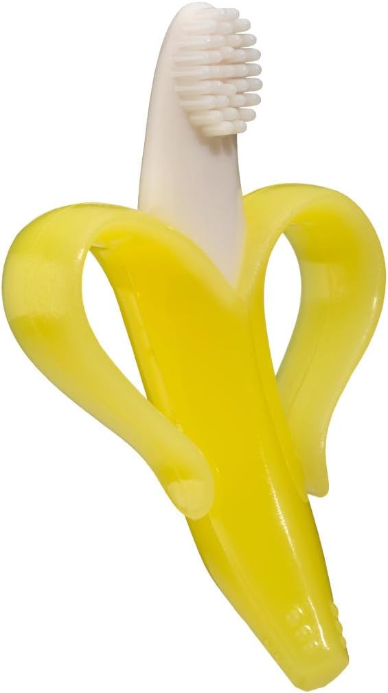 [Genuine Product] Baby Banana Baby Banana Infant Toothbrush Silicone Infant Teething Toothbrush Original (3-12 months) - NewNest Australia