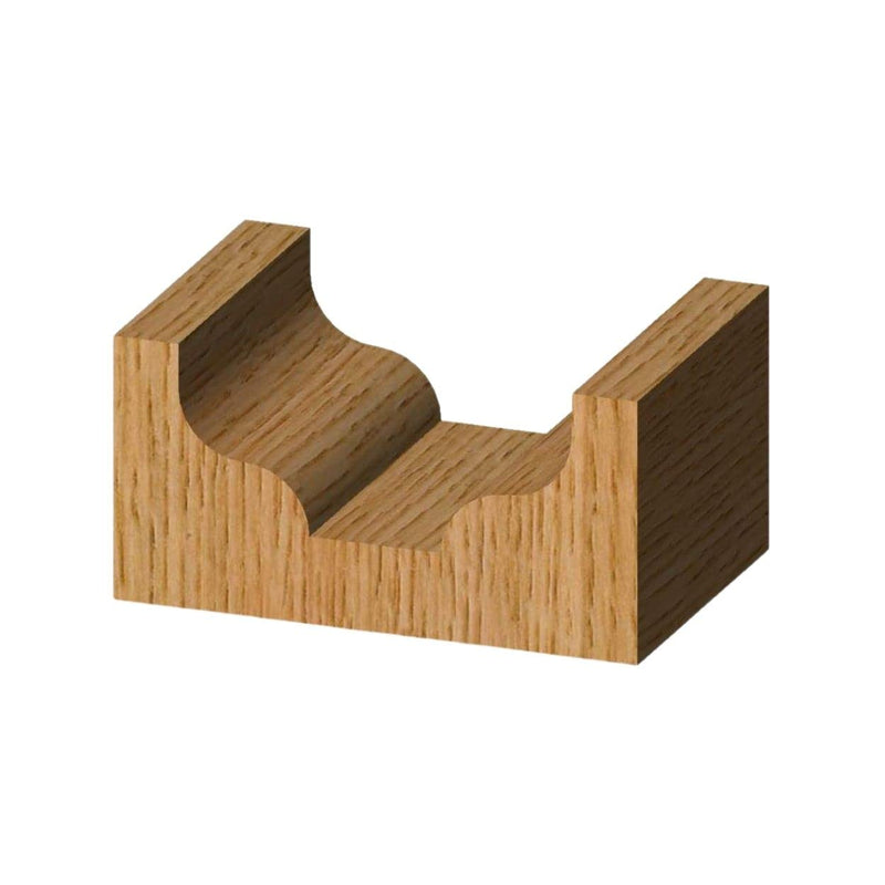 Whiteside 3608 Plunge Ogee Router Bit: 3/16 Inch Radius, 3/8 Inch Small Diameter, 1-1/8 Inch Large Diameter, 1/2 Inch Cutting Length, 1/2 Inch Shank, 2-1/4 Inch Overall Length