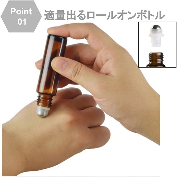 Chocople Roll On Bottle Light Filtering Jar Atomizer Set of 20 with 5 Funnels (5ml) - NewNest Australia