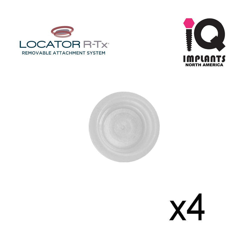 Zest Locator R-Tx® Retention Insert Cap, High Retention, Clear (4 Pack)