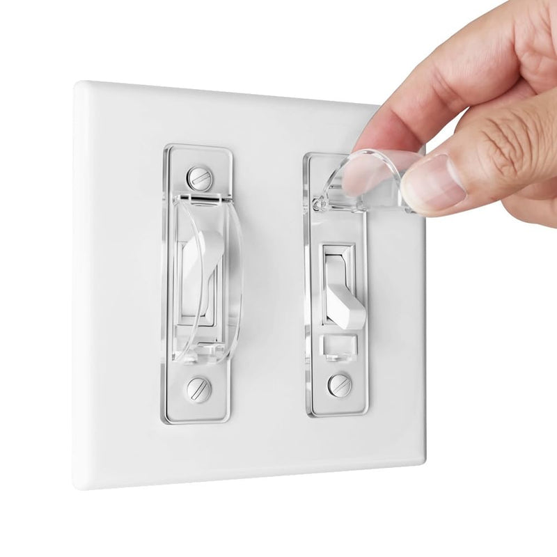 Light Switch Cover, ILIVABLE Child Proof Light Switch Guard Protects Your Lights from being Accidentally Turned On or Off by Children and Adults (Clear, 1 Pack)