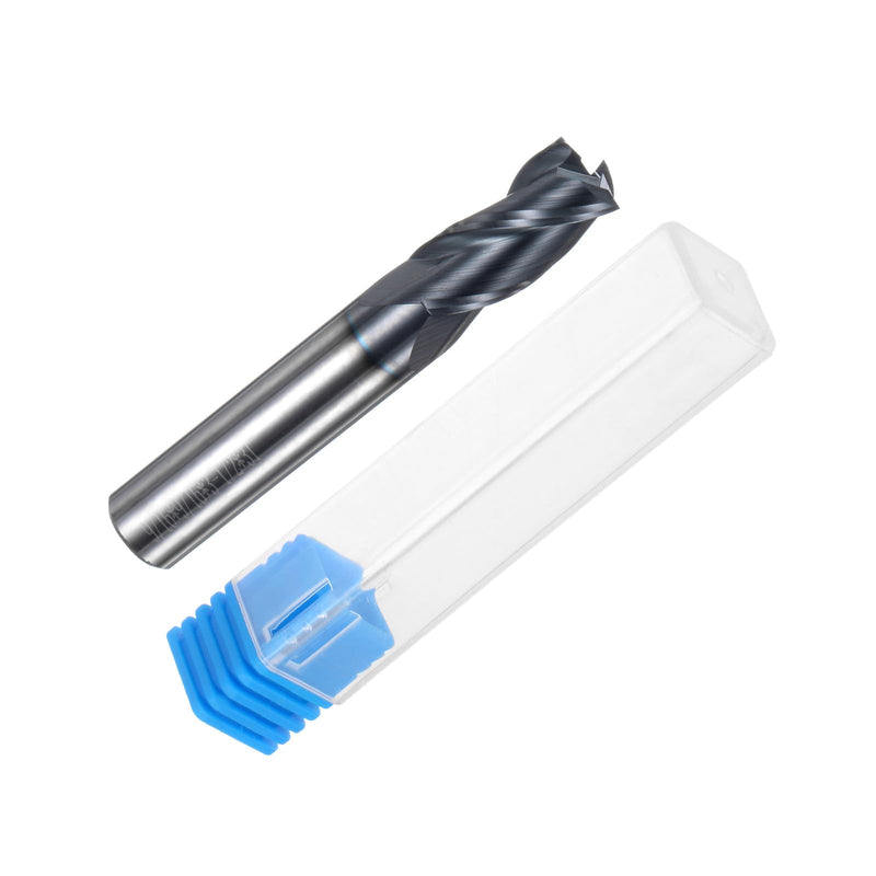 uxcell Carbide Square End Mill, 9/16" Diameter TiAlN Coated 3 Flutes Milling Bit Cutter, for Hardened Steel Stainless Steel Alloy Metal, 9/16" Shank 1-1/2" Cut Length 3-1/2" Long HRC55