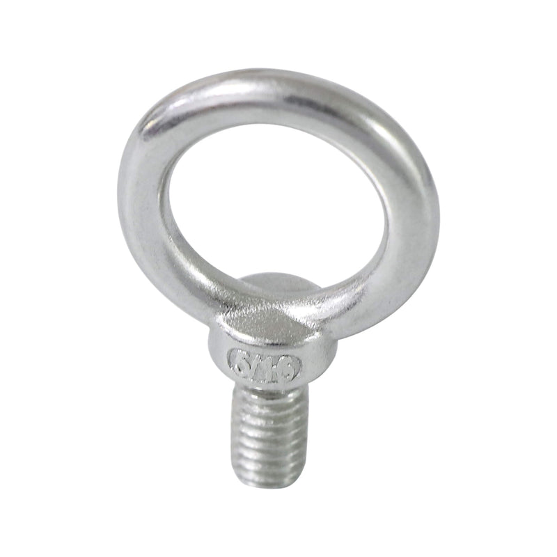 5/16" UNC Lifting Shoulder Eye Bolts, Marine Grade 316 Stainless Steel Threaded Nut Fastener, 4 Packs 5/16"-18X0.6"