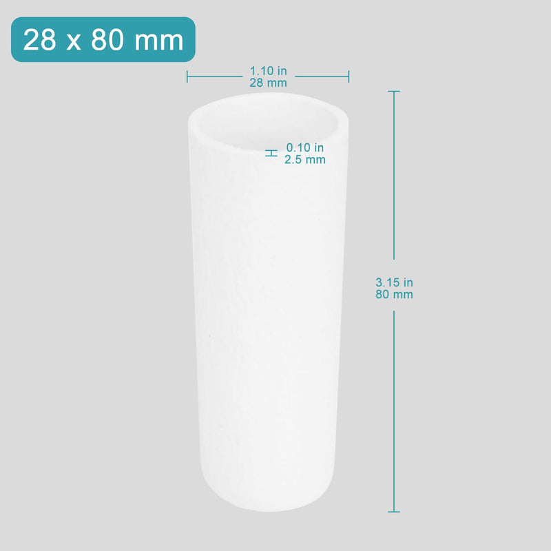 stonylab Cellulose Extraction Thimble, 28 mm O.D. Extraction Thimble with 80 mm Length and 2.5 mm Thick for Soxhlet Extraction Apparatus (Pack of 25) 28x80 mm