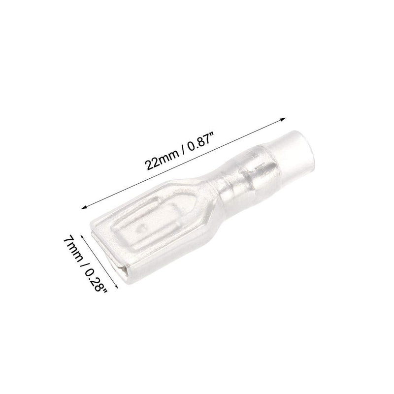 uxcell 100pcs 4.8mm Quick Splice Wire Terminals Female Spade Crimp Connector with Insulated Sleeve Applicable Wire Gauge 18AWG-15AWG 100