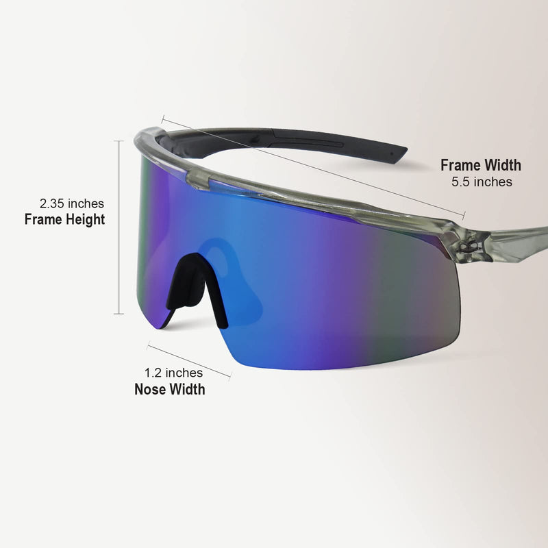 Global Glove Walleye Safety Glasses with Polarized Lens - Protective Eyewear with Performance Fog Technology for Enhanced Vision and Eye Safety Red Mirror, Crystal Red