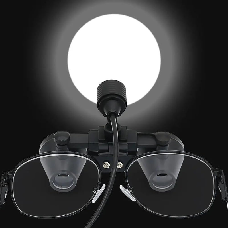 Ultra-lightweight Dental Loupes 2.5X 3.5X Dental Binocular Magnifier with 3W LED Headlight Rechargeable Lithium Battery (3.5X-420) 3.5X-420 - NewNest Australia