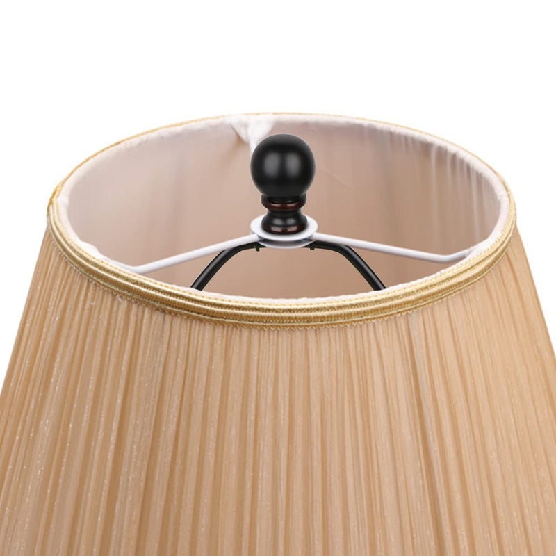 Helunsi 8 Inch Lamp Harp, 2 Set Black Lamp Shade Harp Holder with Finial, DIY Detachable Replacement Lampshade Adapter Harp Bracket Hardware for Table & Floor Lamps Accessories Parts Repair - Metal 8inch - 2Set