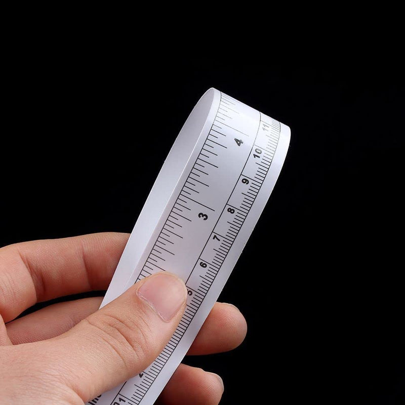 Self-Adhesive Measuring Tape, Double Scale Stick on Workbench Ruler, Sticky Tape Measure for Work Bench, Saw Table, Drafting Table, 36",Linear Measurement