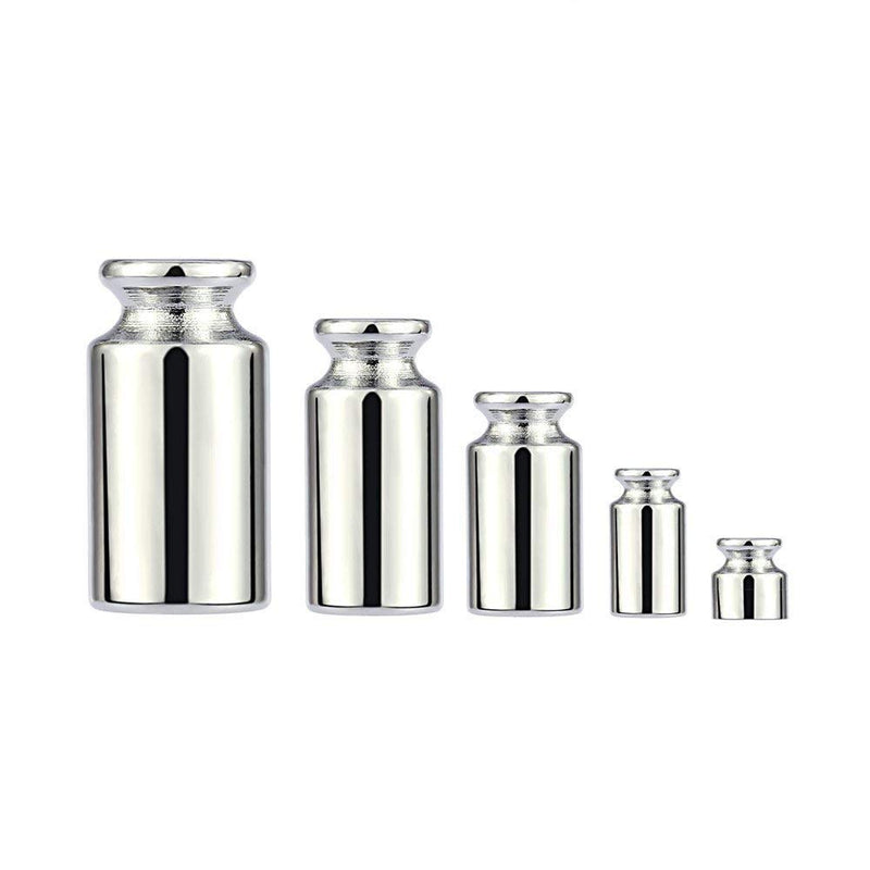 5PCS Gram Calibration Weight 1g 2g 5g 10g 20g Chrome Plating Calibration Gram Scale Weight Set Kit for Digital Scale Balance Jewellery Scale Balance Home Tool