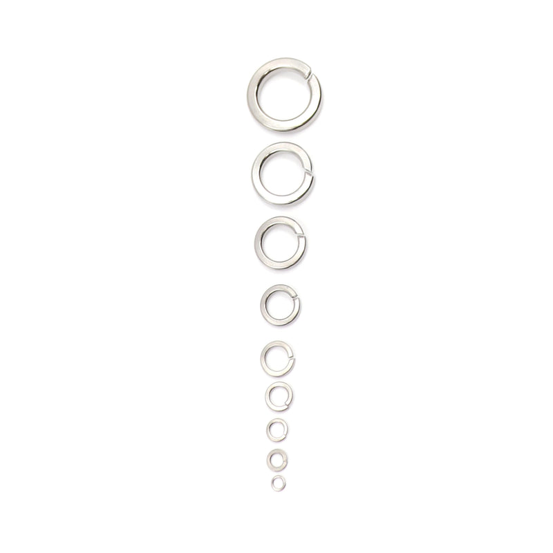 binifiMux 1150pcs M2 M2.5 M3 M4 M5 M6 M8 M10 M12 Spring Lock Washers Assortment Kit, 304 Stainless Steel