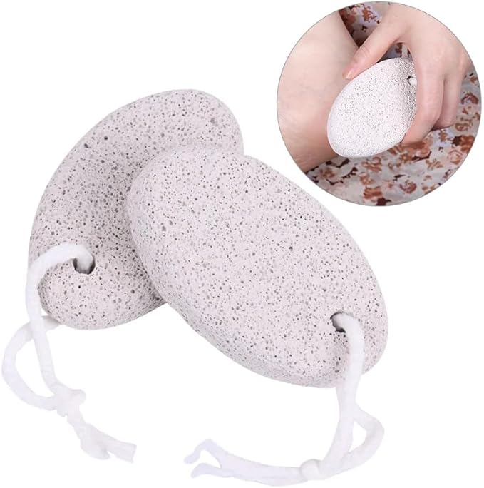 Natural Pumice Stone for Feet Heel Exfoliating Bath Heel Foot Care Tool Natural Pumice Stone Volcanic Stone Foot Care Tool Heel Hanging Hanging Strap Included Washable Reusable Unisex - NewNest Australia