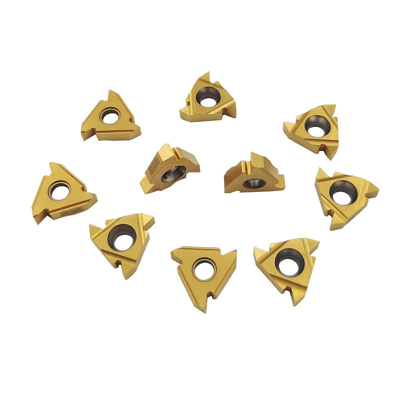 10PCS 16ER AG60 / 16IR AG60 CNC Lathe Indexable Threading Carbide Insert Blade (16ER AG60)