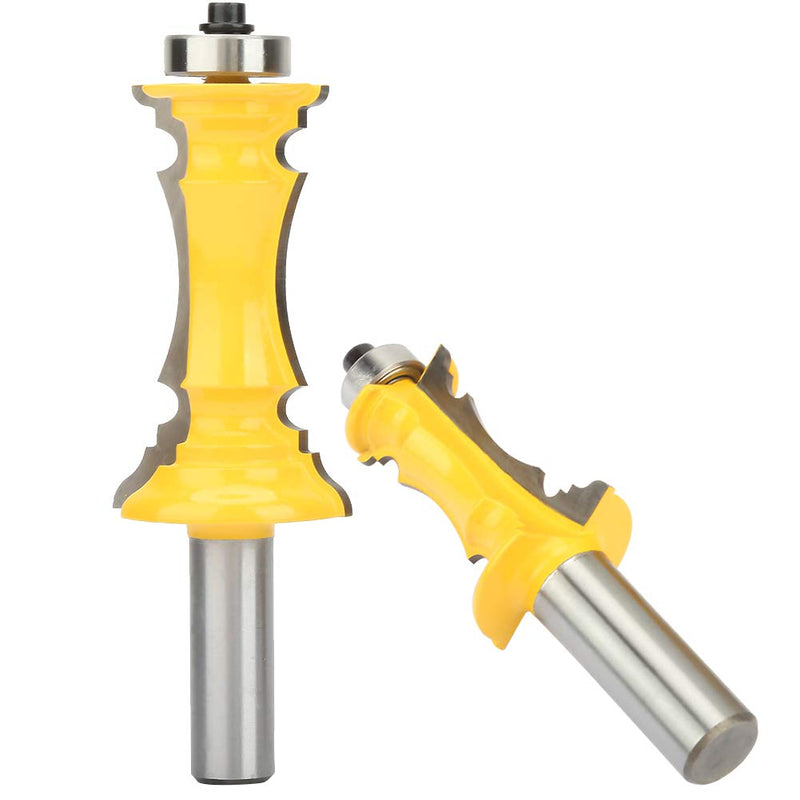 1/2 Inch Crown Molding Router Bits, Set of 2 Shank Woodworking Milling Carbide Cutter, Precise Crown Molding Tool