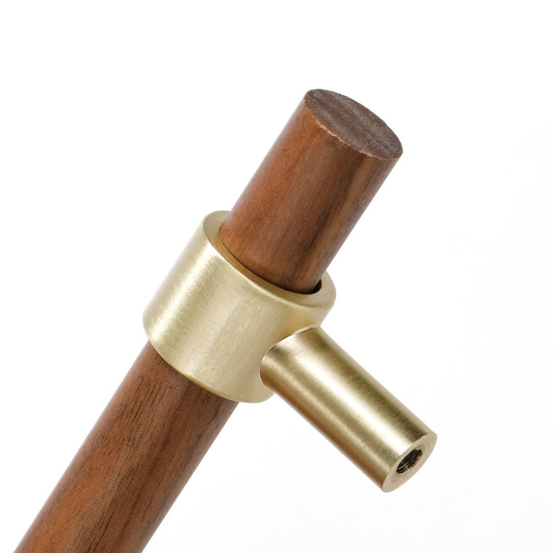 6 Pack Zinc Alloy Black Walnut Kitchen Pulls Cabinets Furniture Pull for Dresser Wardrobe Cupboard Drawer Knobs Pulls Handles 3.78 Inch (96 mm) Hole Center 6
