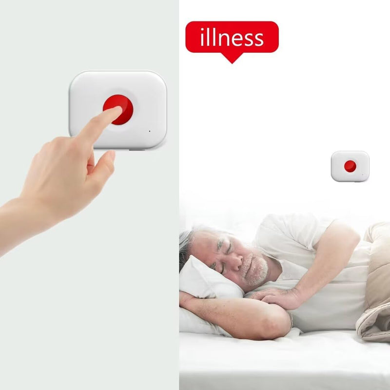 BVAZTVP WiFi Smart SOS Emergency Call Button Alarm,Life Alert Personal Alarm with 70dB Buzzer,Handicapped Caregiver Pager Wireless Nurse Alert System for Elderly Seniors Patient Disabled Handicapped