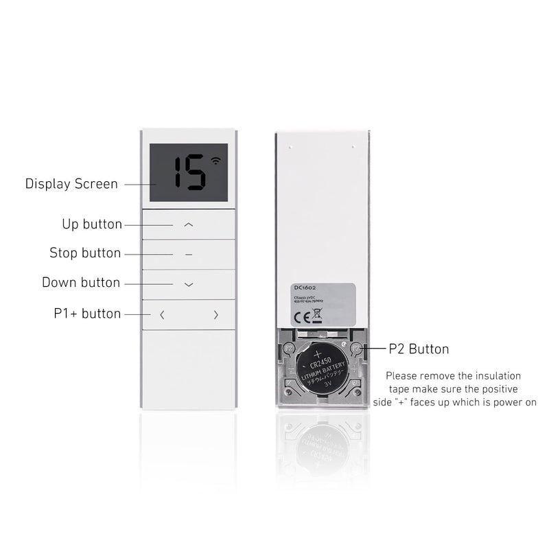 DC1602 Controller Blind 15-Channel Replacement Emitter for Motorized Blinds & Shades