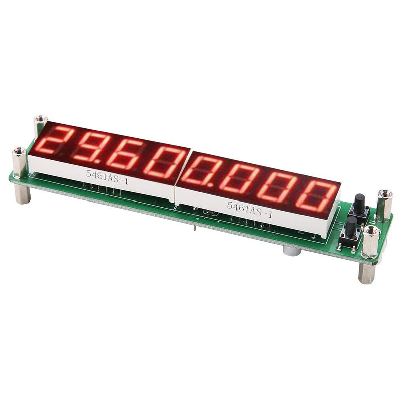 Walfront 8LED H RF Frequency Counter Cymometer Tester Module 0.1 to 1000MHz (Backlit Font red) Backlit Font Red