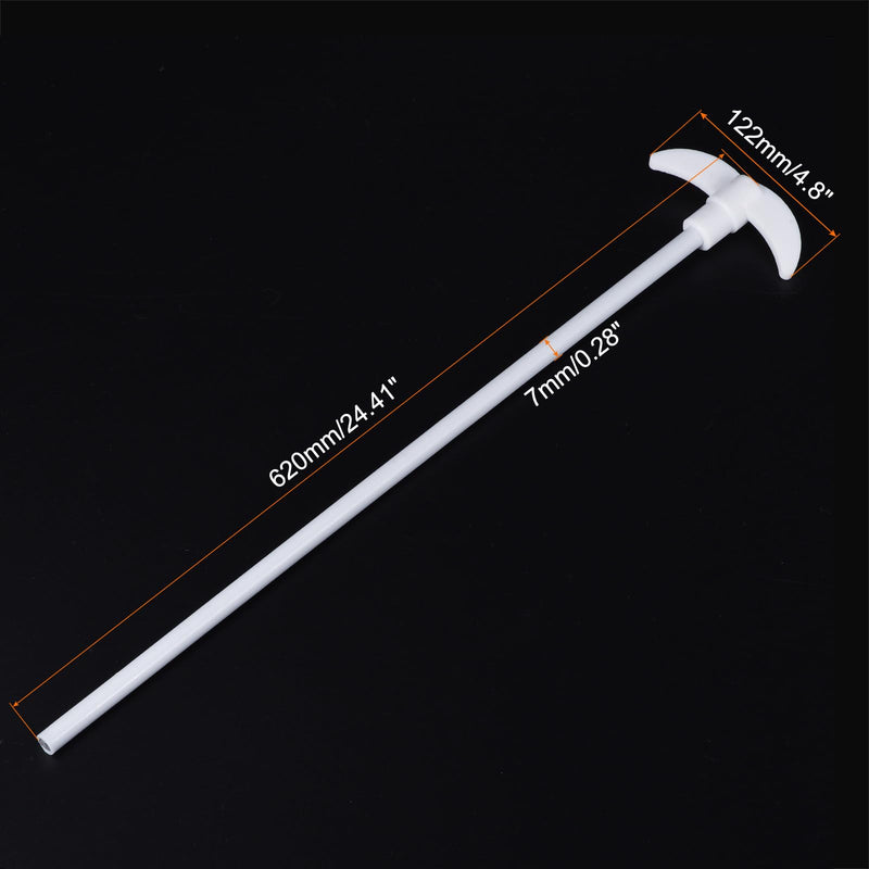 MECCANIXITY PTFE Electric Stirring Rod 620mm Length Overhead Stirrer Mixer Shaft with Foldable Paddle for Lab