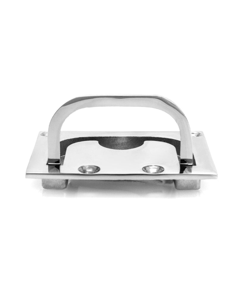 QWORK 4 Pack Marine Grade 316 Stainless Steel Boat Ring Hatch Flush Lift - Flush Ring Pull with Free Mount Screws
