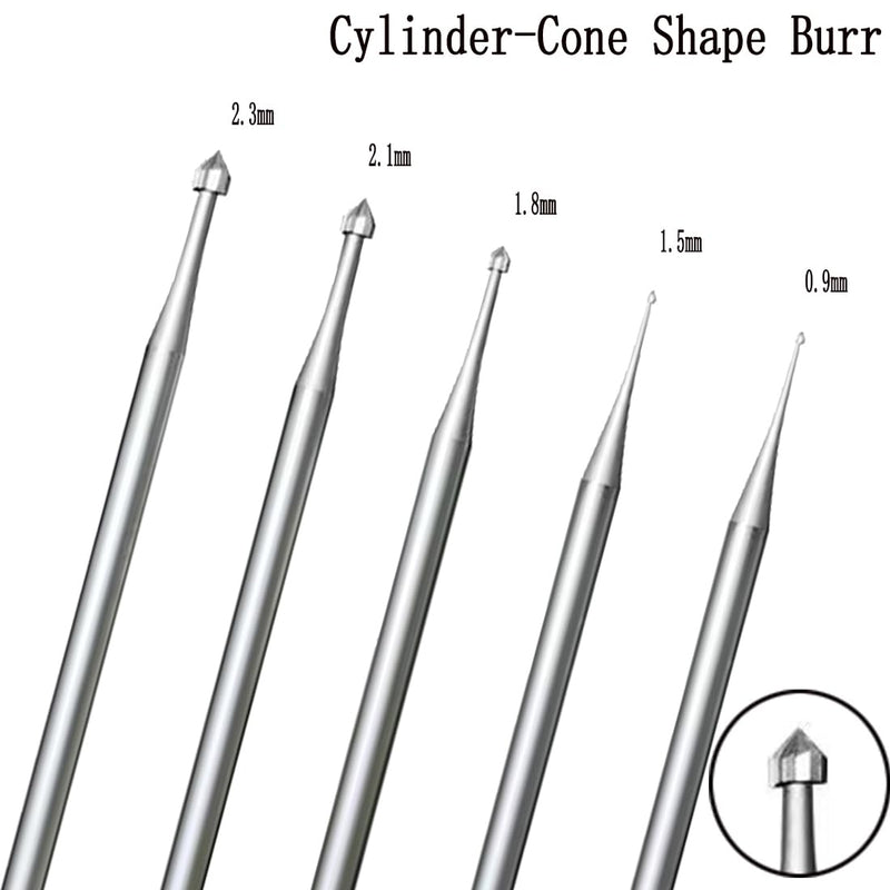 24 Pcs 3/32'' Shank Assorted Lapidary Burr Sets, Includes Ball Burs, Stone Setting Bits, Round Cup Burr, 90º Hart Burs and Bud Bur Kits for Jewelry Marking