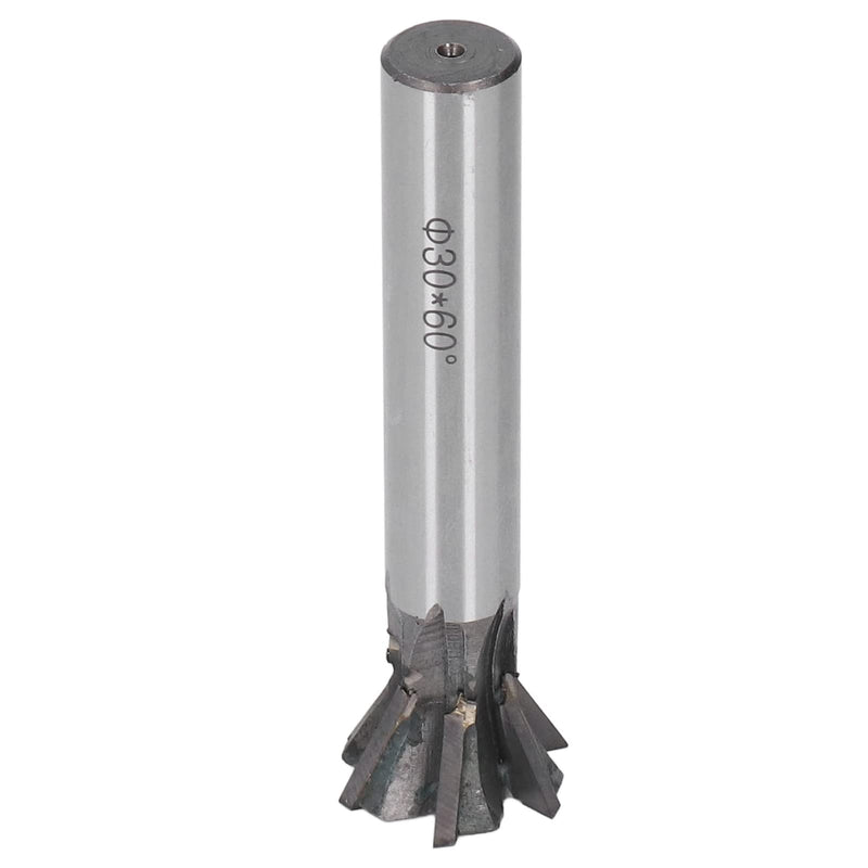 Dovetail Cutter 30mm 60 Degree Dovetail Cutter 6 Flute Carbide Slotting Milling Cutter Metalworking End Mill with Straight Shank 30mm / 1.2in