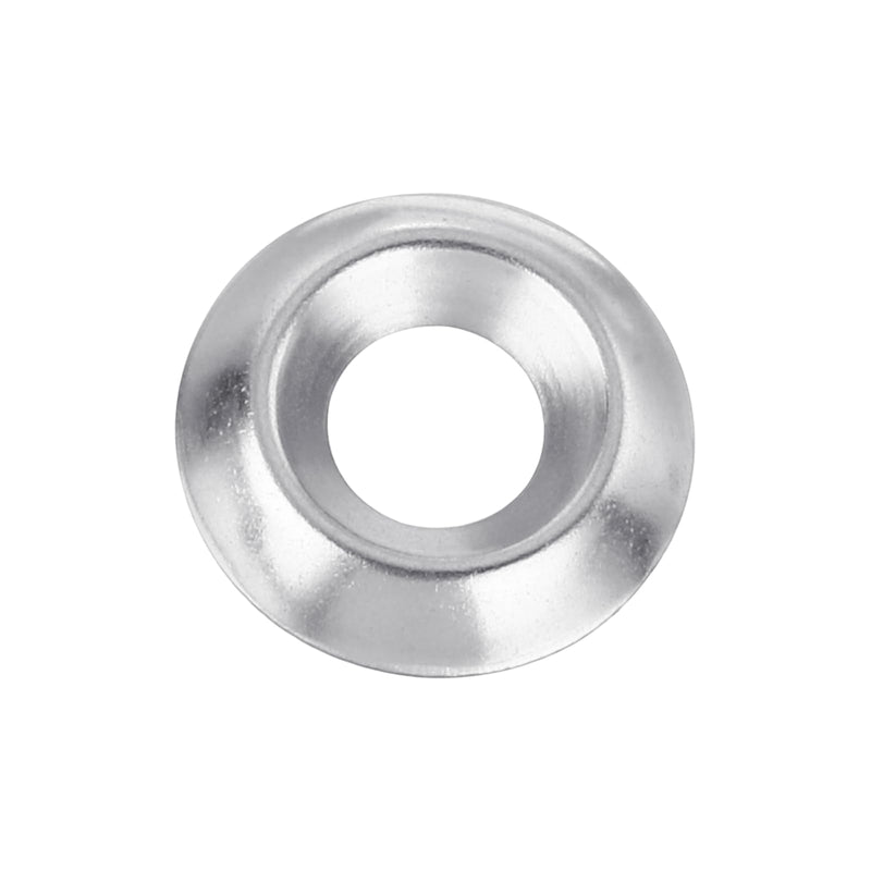 uxcell #12 304 Stainless Steel Cup Washer Countersunk, 300pcs Countersunk Finish Washers for Screw Bolt 300