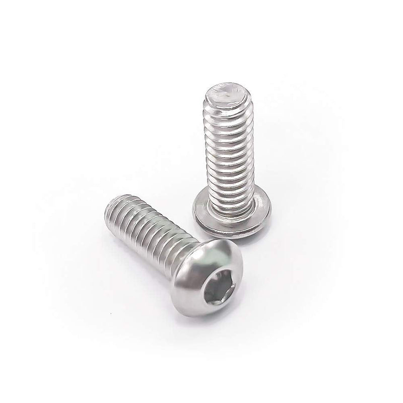 3/8-16 x 1-1/4" Button Head Socket Cap Bolts Screws, 304 Stainless Steel 18-8, Full Thread, Coarse Thread UNC, Allen Hex Drive, 20 PCS 3/8-16 x 1-1/4"