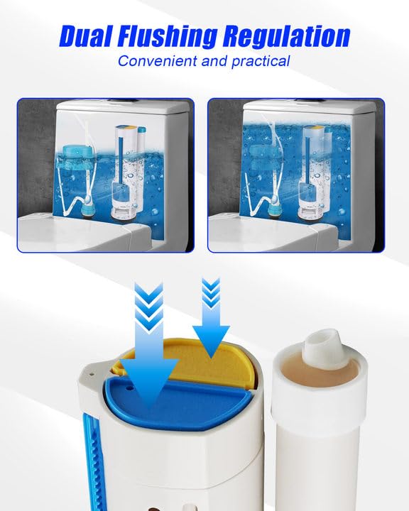 2-Inch Toilet Flush Valves, Dual Flush Valve Toilet Repair Kit Compatible with One Piece Toilets Top Push Button Valve, 8" Height One Piece Toilet 8" Height