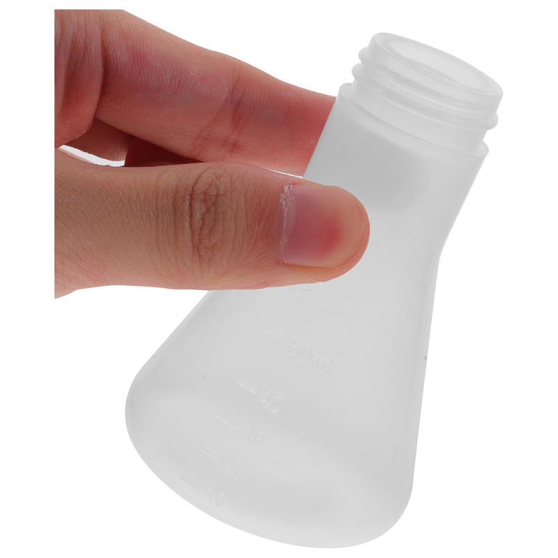 Hemobllo Erlenmeyer Flask - 10 Pcs 50ml Plastic Conical Flask Set with Screw Caps and Clear Scale - Scientific Plastic Erlenmeyer Flask Laboratory Flask (Pack of 2) 8.5X5.5X5.5CM (Pack of 2)