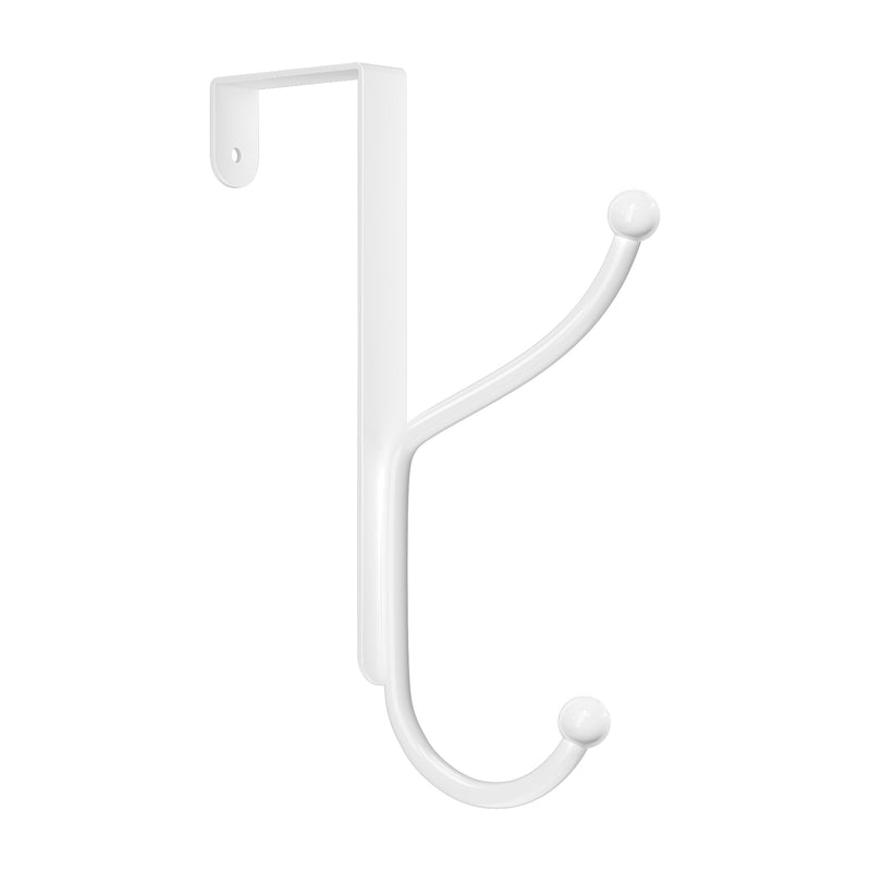 niffgaff Over Door Hook 4-Pack - Heavy Duty Door Hook with Support Pads, No Drilling Required, Anti-Rust Over The Door Hanger, 6.5 Inches Tall, Fits Doors Up to 1.7 Inches Thick, White