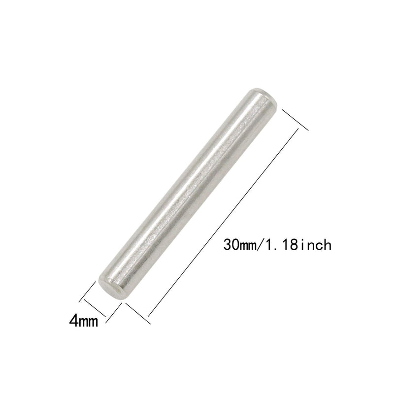 50 Pcs Stainless Steel Shelves Dowel Pins, Dowel Pin Hardware Shelf Support Pegs Pin Fastener (4mm x 30mm) 4mm x 30mm