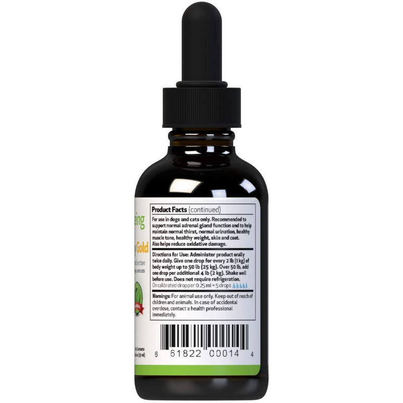 Pet Wellbeing - Adrenal Harmony Gold For Dogs- Natural Support For Adrenal Dysfunction And Cushing'S - 2 Ounce (59 Milliliter) - PawsPlanet Australia