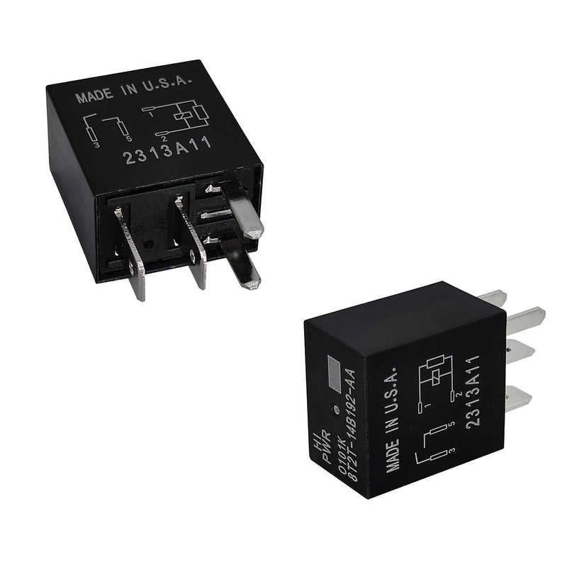 2 Pack 4 Pin Multi-Function Relay 8T2T-14B192-AA - High Amperage Current Controller with Precise Circuit Protection