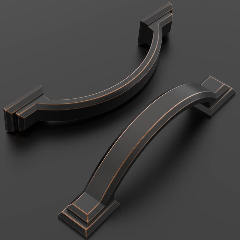 Amerdeco 10 Pack Oil Rubbed Bronze Cabinet Pulls 3 Inch(76mm) Hole Centers, Handles for Kitchen Cabinet Hardware, Arch Cabinet Handles for Bathroom Dresser Drawer Handles ZH0016… 3"/76MM Hole Center - NewNest Australia
