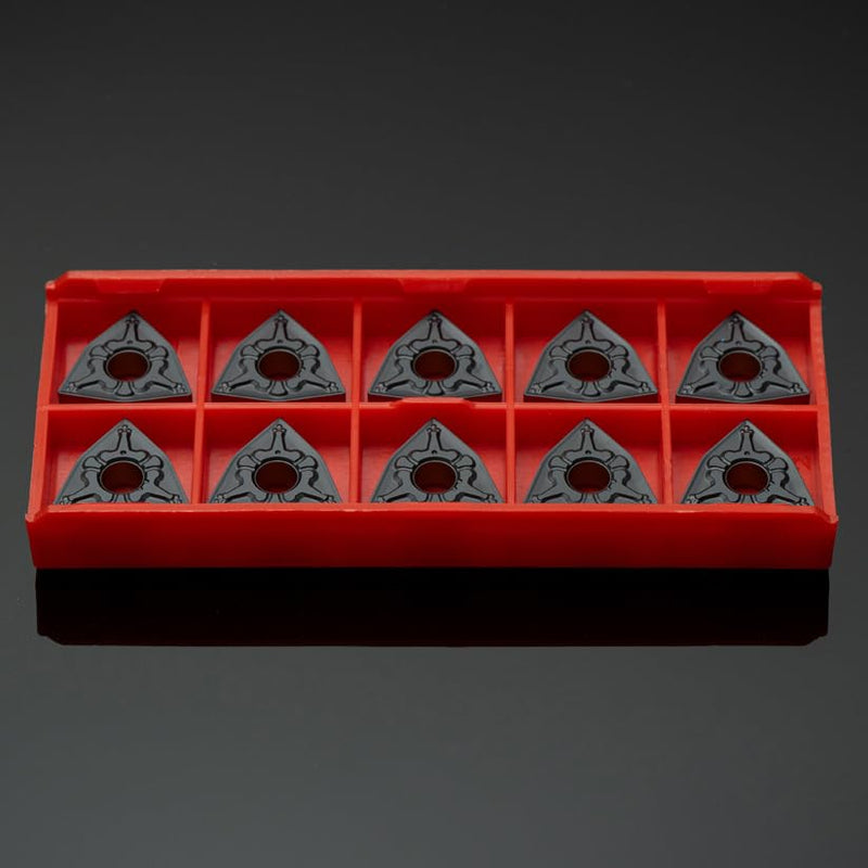 CNC Carbide Inserts WNMG431/WNMG080404-ZTM for Metal Lathe Turning Tools, TiN Coated Carbide Lathe Tools, Semi-Finishing chipbreaker Cutter, 10 PCS