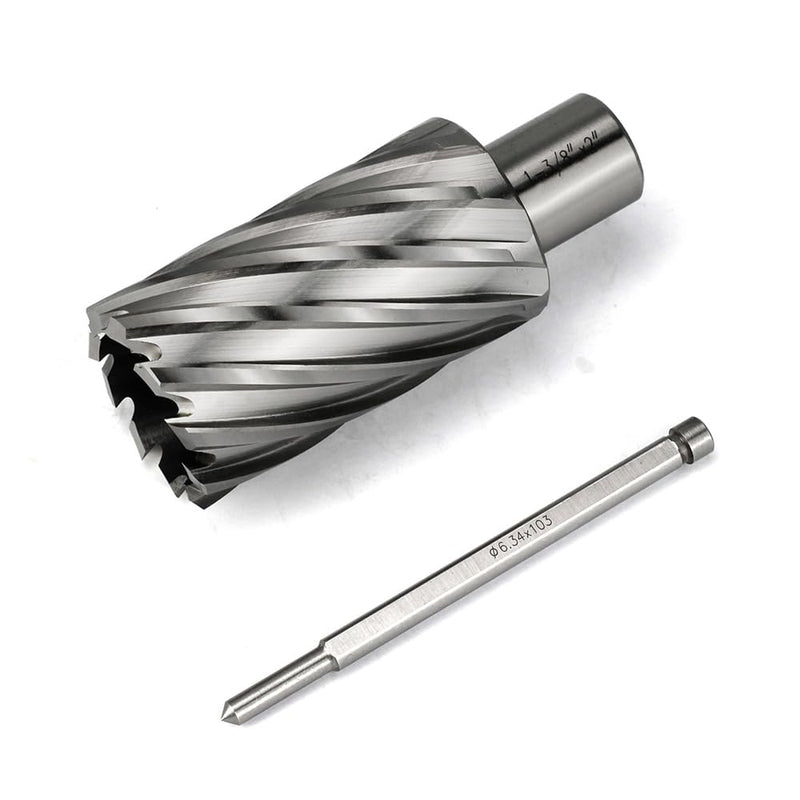 Annular Cutter 3/4 Inch Weldon Shank 1-3/8 Cutting Diameter 2 Cutting Depth Slugger Bits HSS Kit for Magnetic Drill Press
