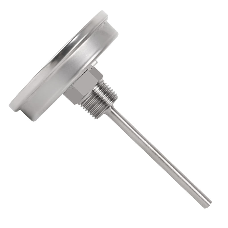 3" Dial Fully Stainless Steel Thermometer for Pot, Kettle, Brewing Bimetal, 4" Stainless Steel Stem, 0-250 deg F/-20-120 deg C, Accuracy +/-1%, Adjustable, 1/2" NPT Back Mount… 0-250°F / 4Stem( 3") - NewNest Australia