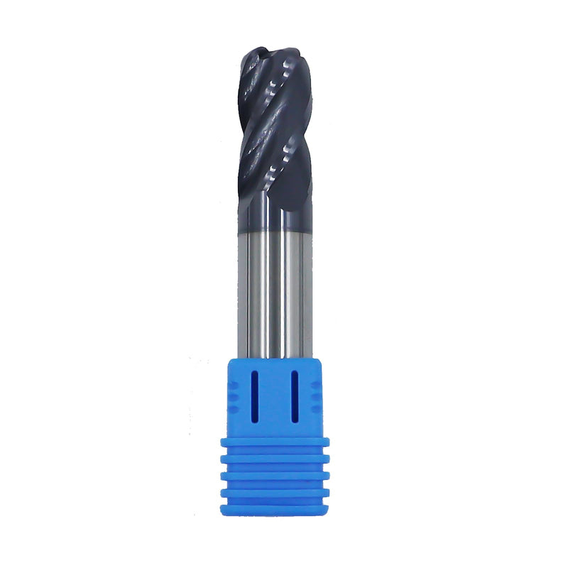 1/2in Solid Carbide Corner Radius End Mill,30 Degree Helix-0.125inCorner Radius, 4 Flutes,AlTiN Coated Bits Tool for Medium Hardness Steel, Brass, Iron 1/2in 0.125"