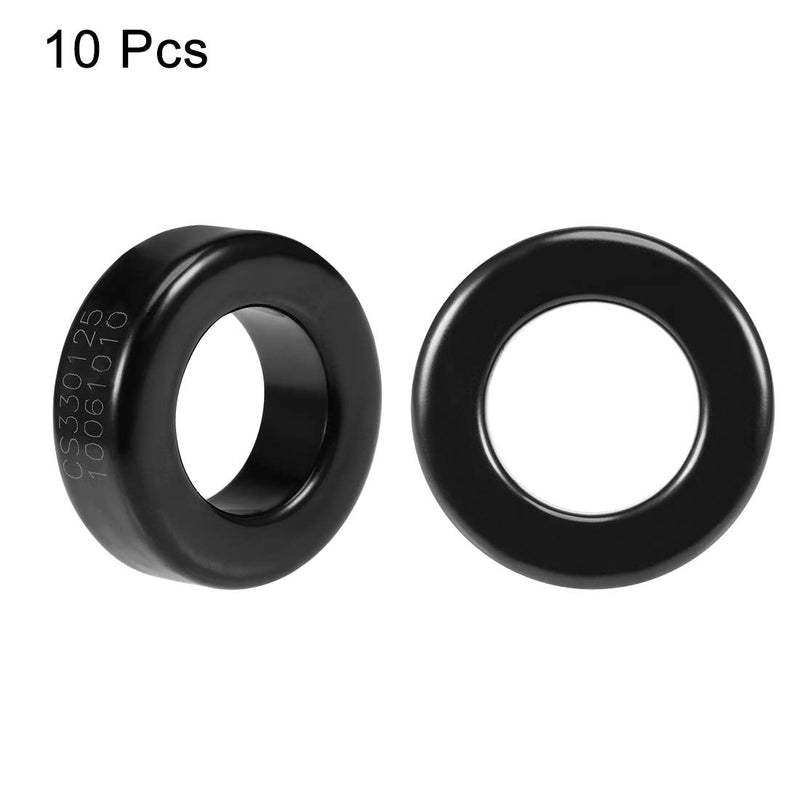 uxcell 10pcs 19.3 x 33.7 x 11.3mm Ferrite Toroid Ring Iron Powder Toroid Cores Black Gray