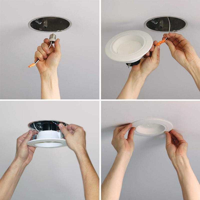 HALO RL 5/6 inch LED Recessed Lighting Integrated Ceiling Light Retrofit Trim at 3000K Soft White RL560WH9930R High Lumen 5 inch and 6 inch (Pack of 1)