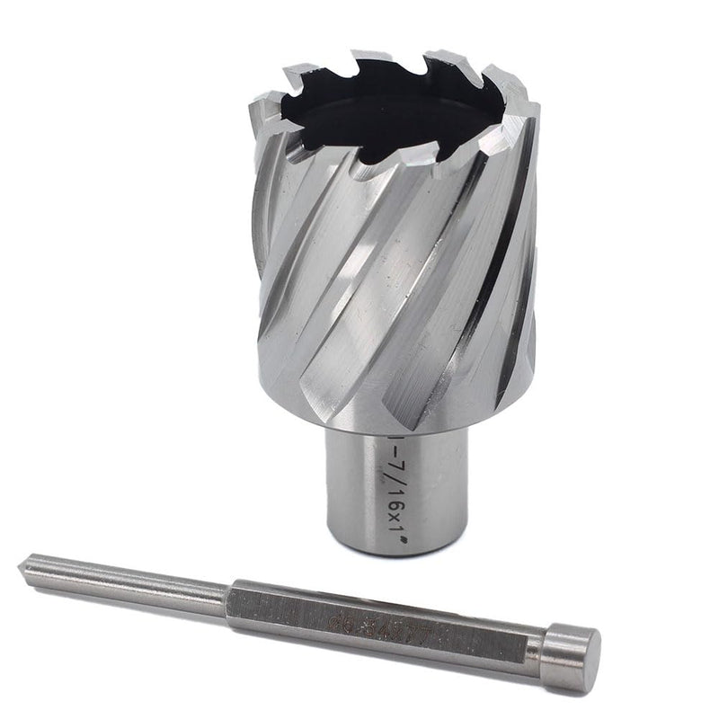 OSCARBIDE 1-7/16"x1 HSS Annular Cutter 3/4" Weldon Shank Mag Bit | 2 Flat Shank | 1-7/16"Cutting Diameter | 1"Cutting Depth | Burr-Free Holes | Rapid Chip Removal | Precision Ground Edges