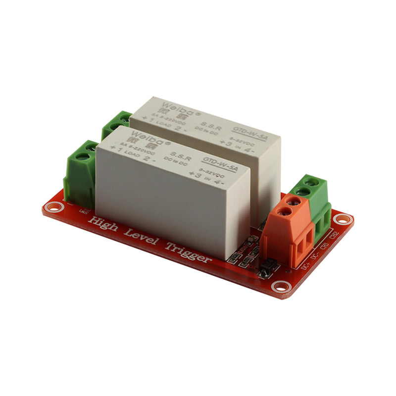 5V 1 Channel Solid State Relay Module, Low Level Trigger, 5A DC Control (2 Channel) 2 Channel