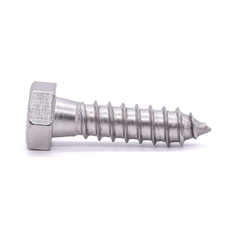 3/8" x 1-1/2" Hex Head Lag Screws Lag Bolts, 304 Stainless Steel 18-8, Deck Screws, Hexagon Head Wood Screws 10 PCS 3/8 x 1-1/2"