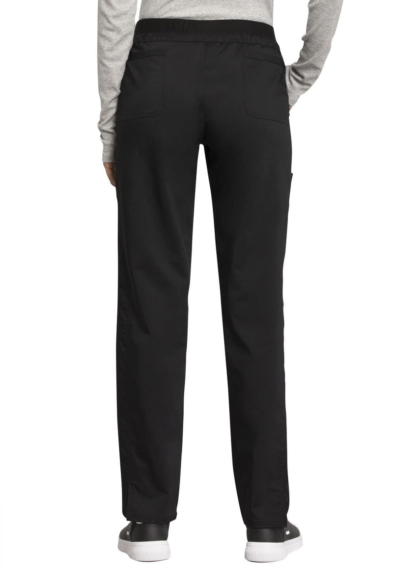 Scrubs for Women Workwear Revolution, Drawstring Cargo Pants Soft Stretch WW105 Medium Black